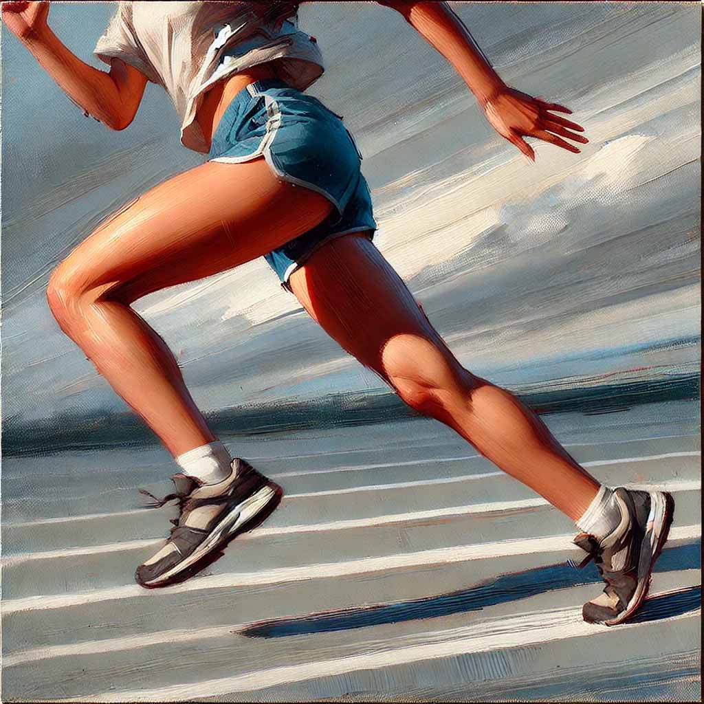 走っている最中の足