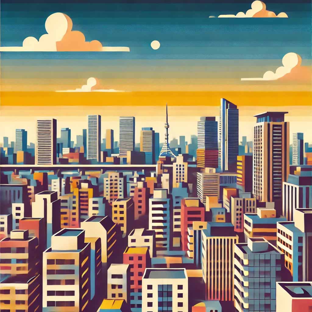 都会と夏空