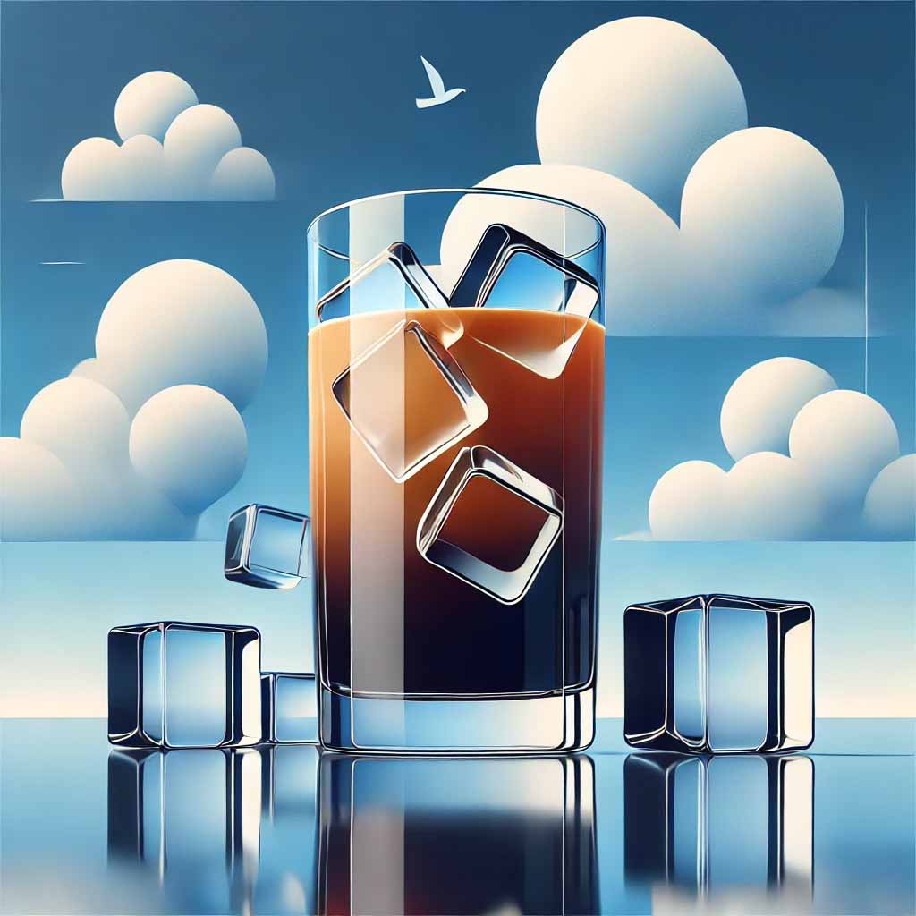 アイスコーヒーと夏空