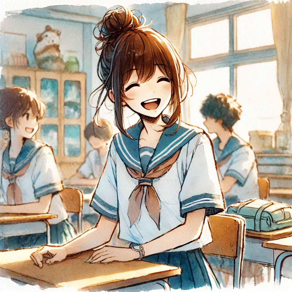 普段から自分を出す練習をする中学生女子