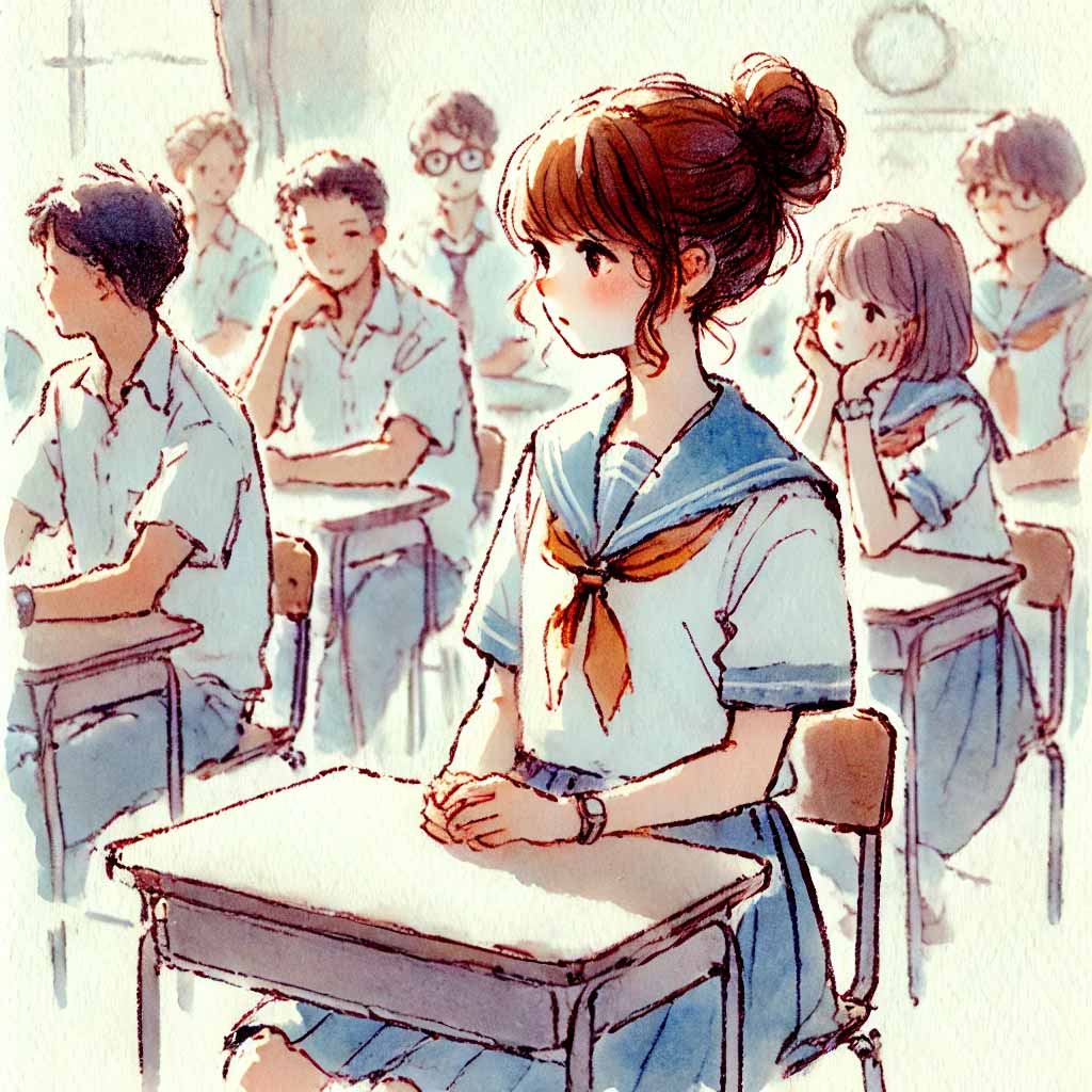 反省会をしている中学生女子