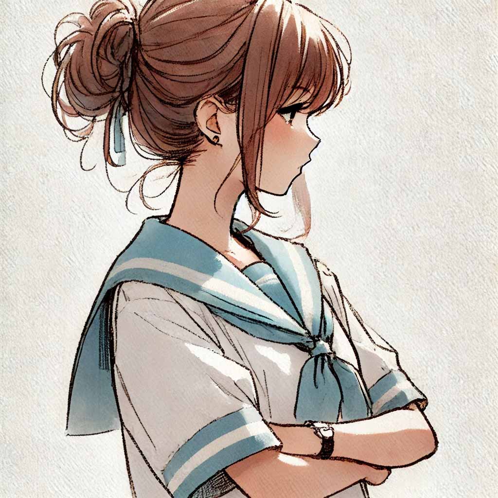 考えている中学生女子