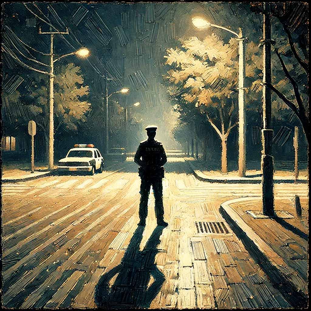 夜の警察官