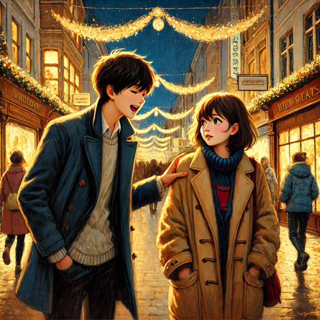 相手につっこんでいる男子