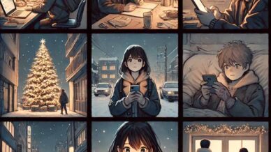 クリスマスの男子女子
