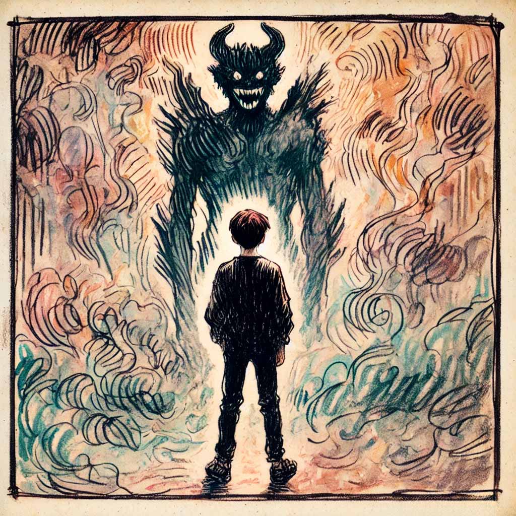 悪魔と正対する中二病