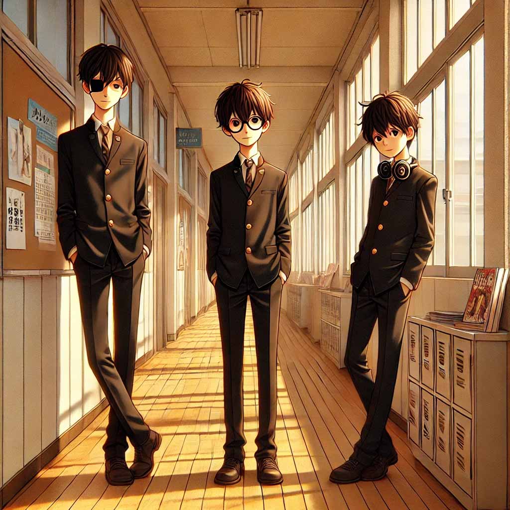 学校の三人