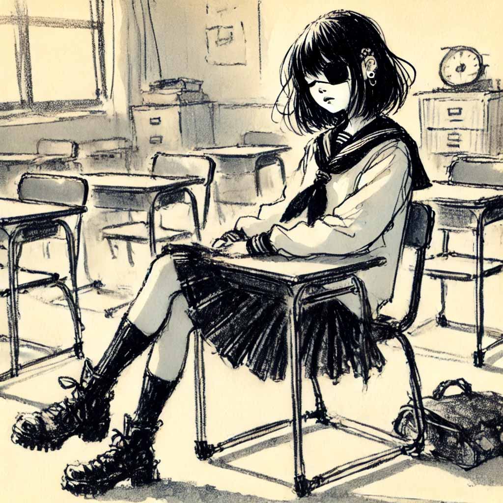 中二病女子　学校でぼっち