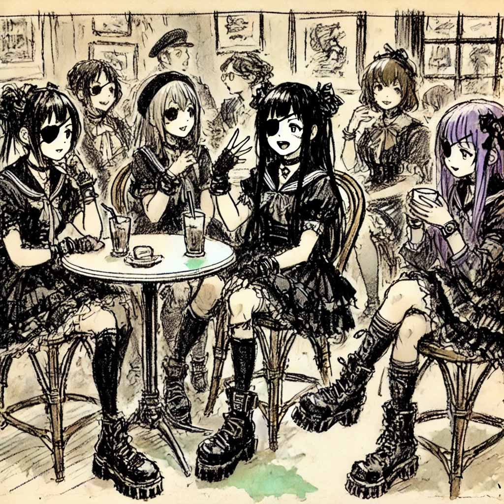 同好の士と話す厨二業女子