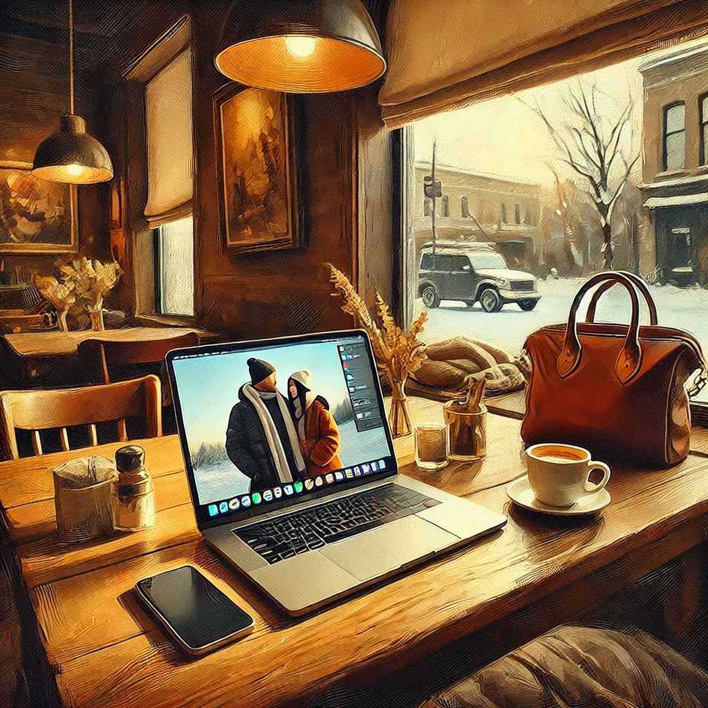 レタッチするPC