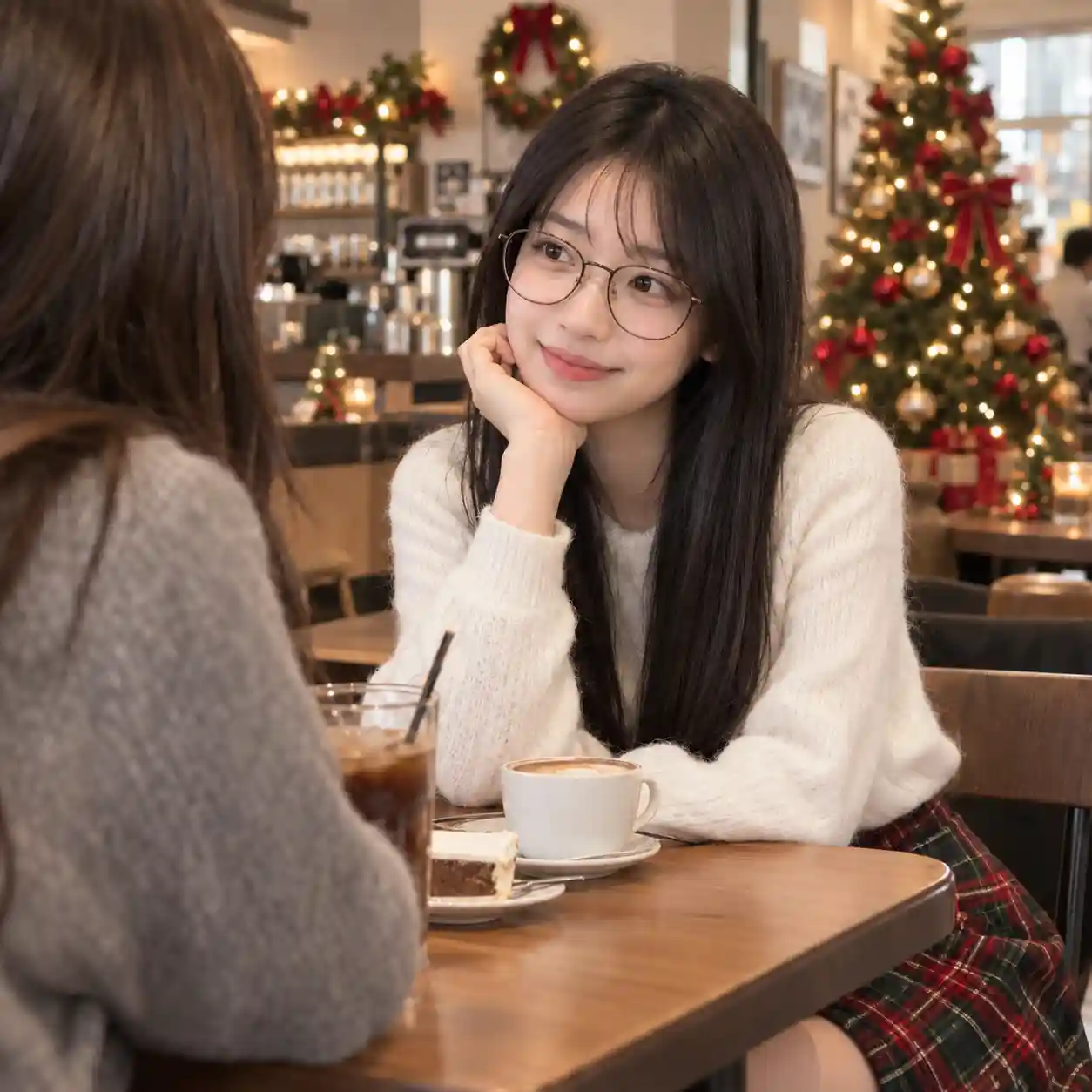 ニットスカートコーデ