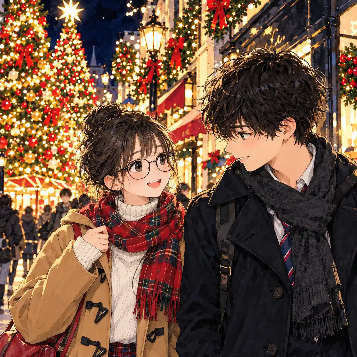 クリスマスデートを楽しむ女子