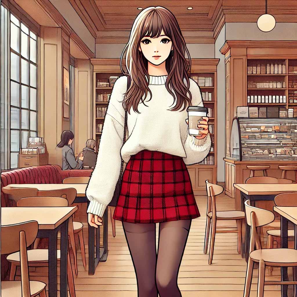 ニット　ミニスカ