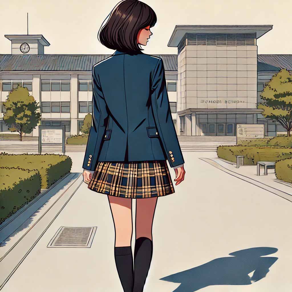かわいい制服の中学生女子
