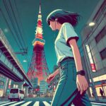 東京タワーと少女