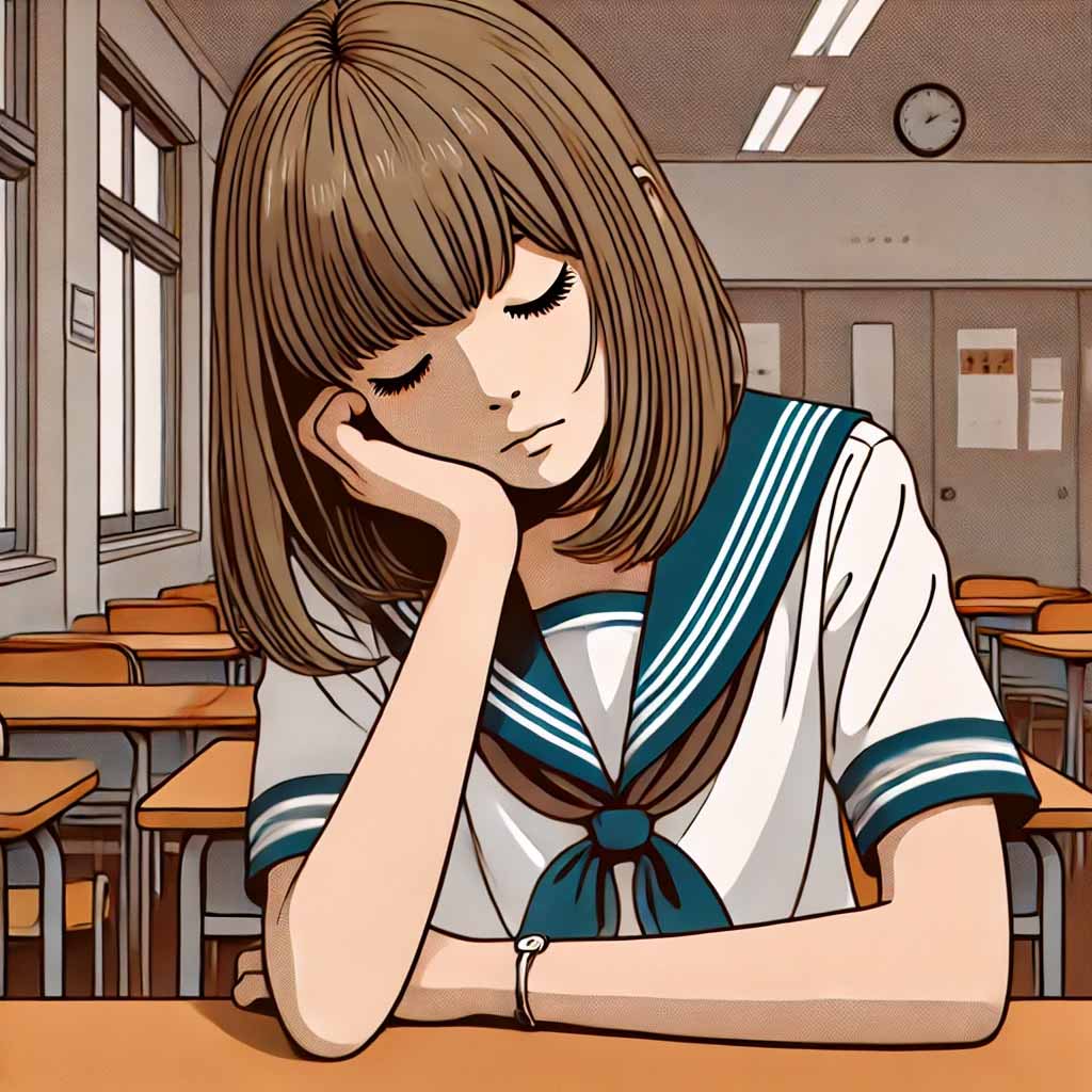嫌になっている中学生女子