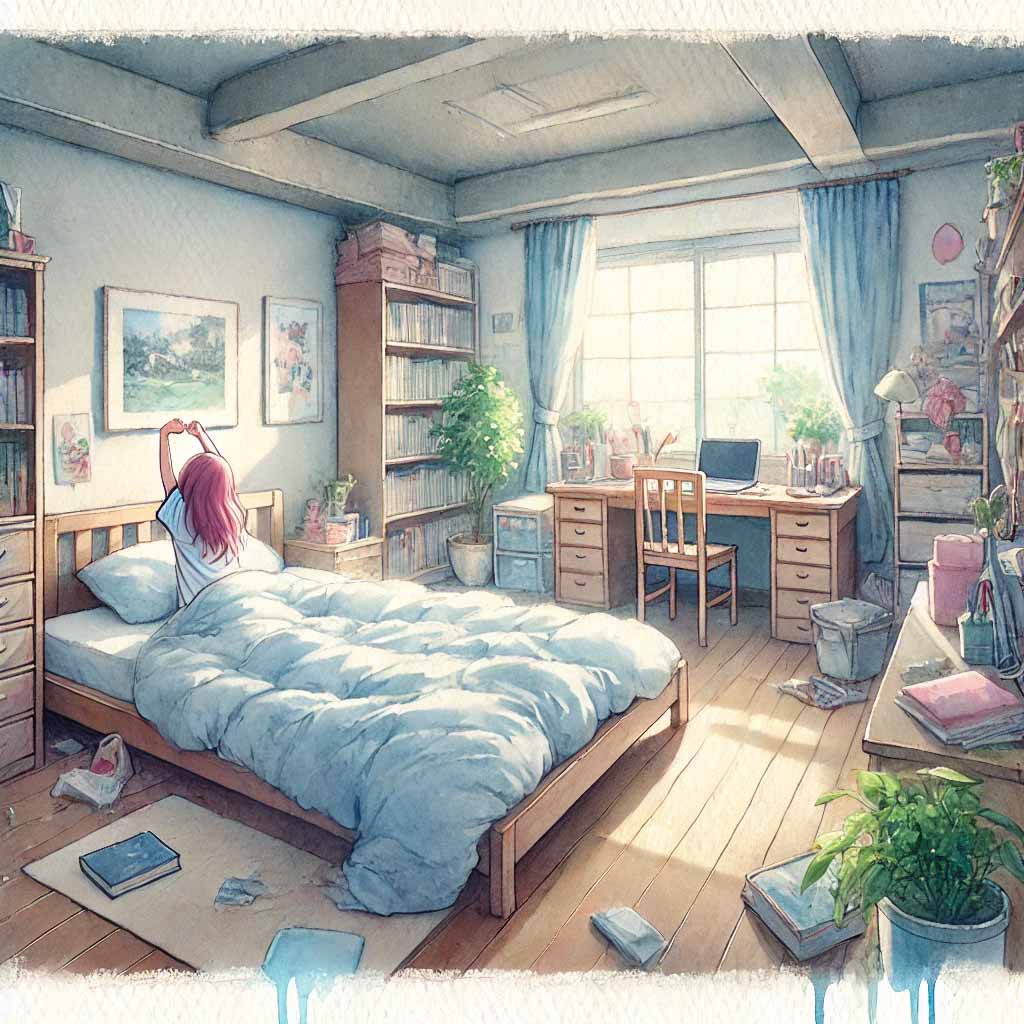 夢から目覚める少女