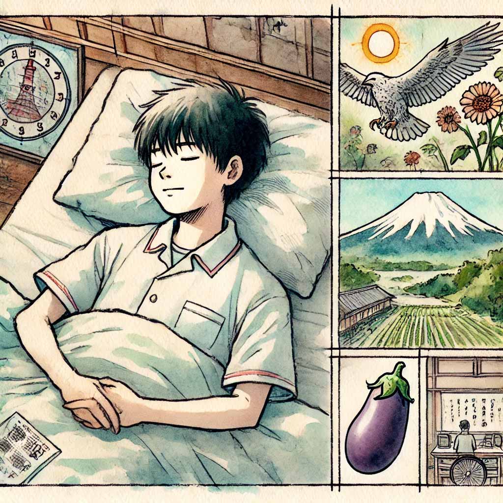 初夢を見ている