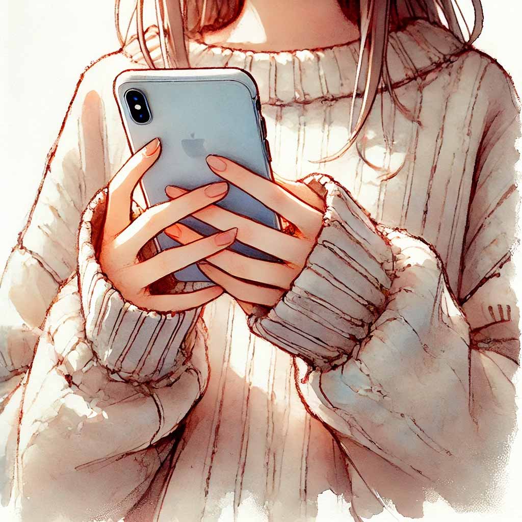 スマホを使っている女子
