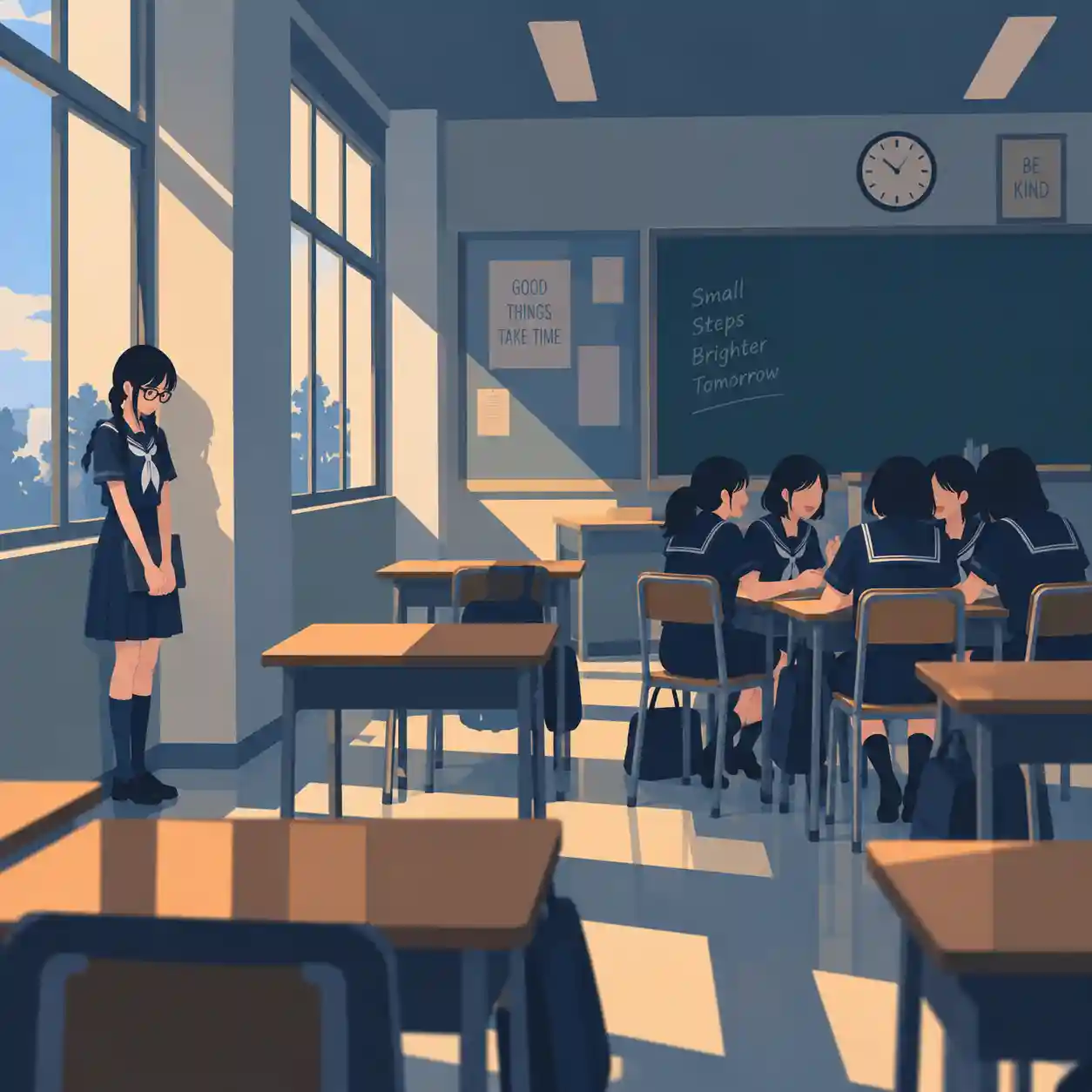 グループから無視されている女子