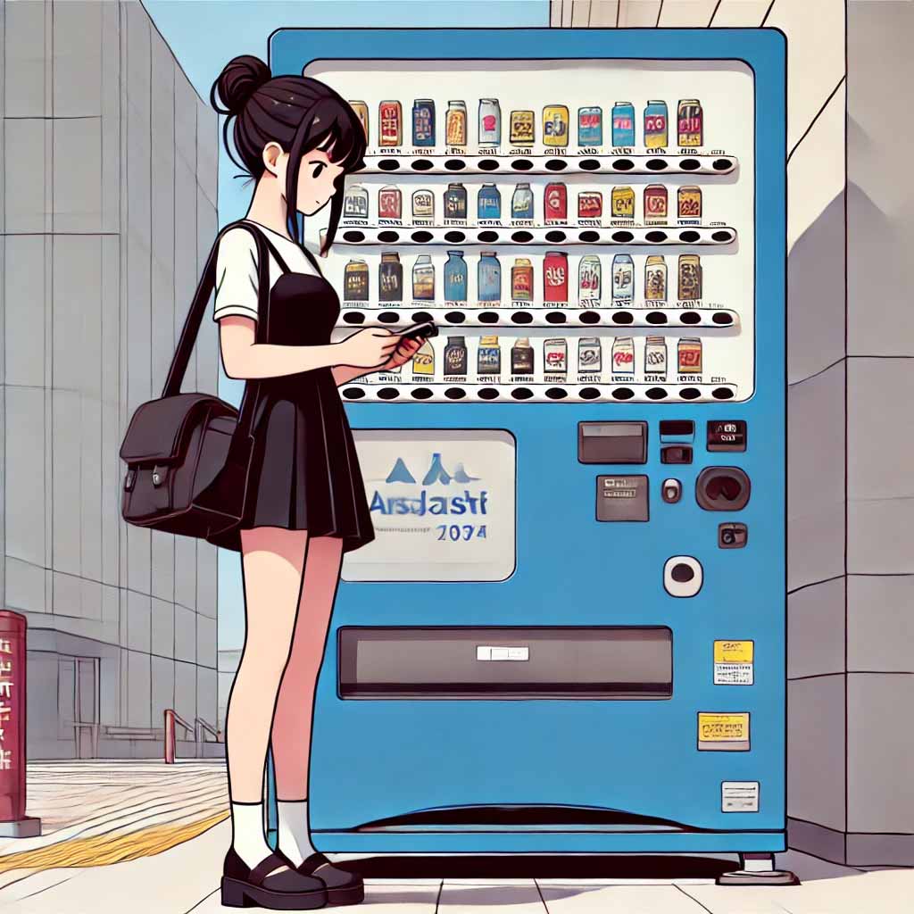 スマホを気にする中学生女子