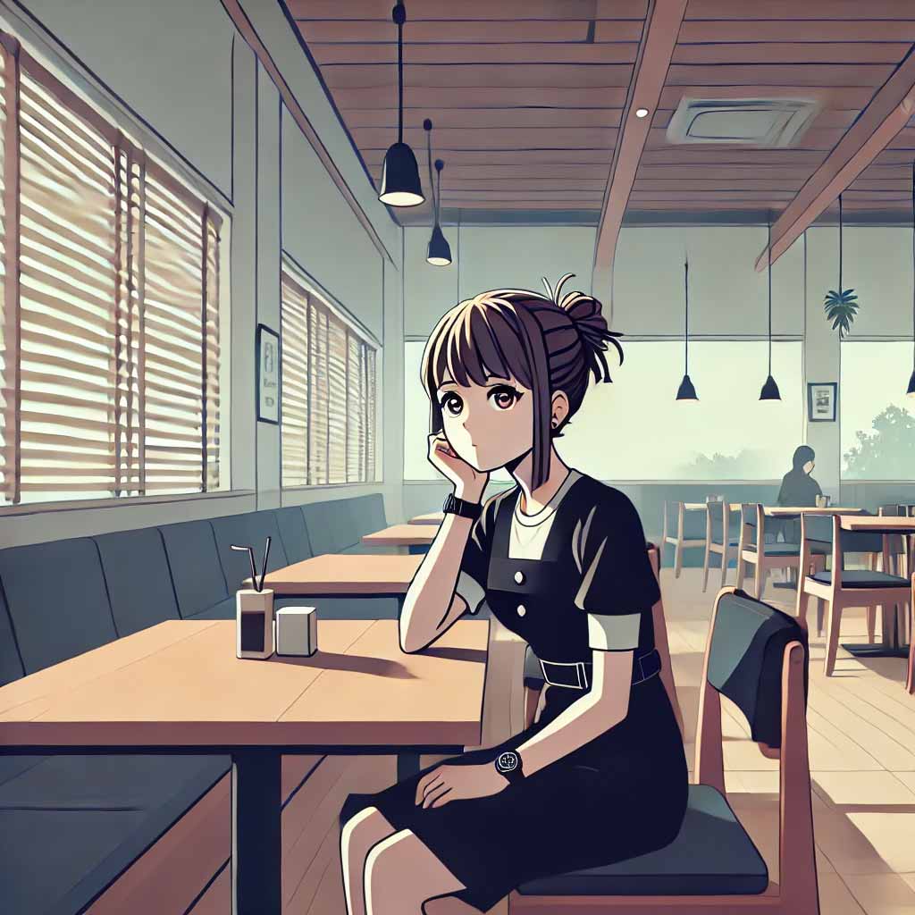 カフェでも一人