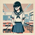 お腹が心配な中学生女子