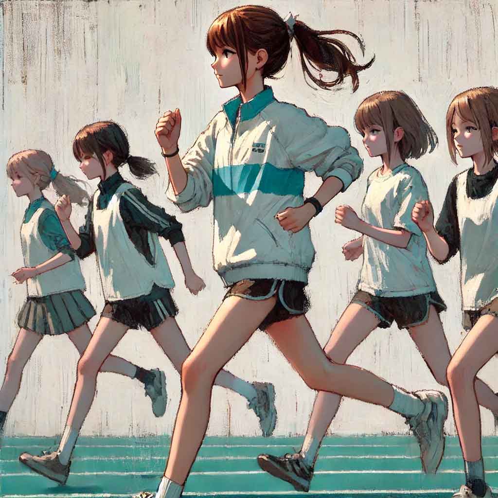 足が遅そうな中学生女子