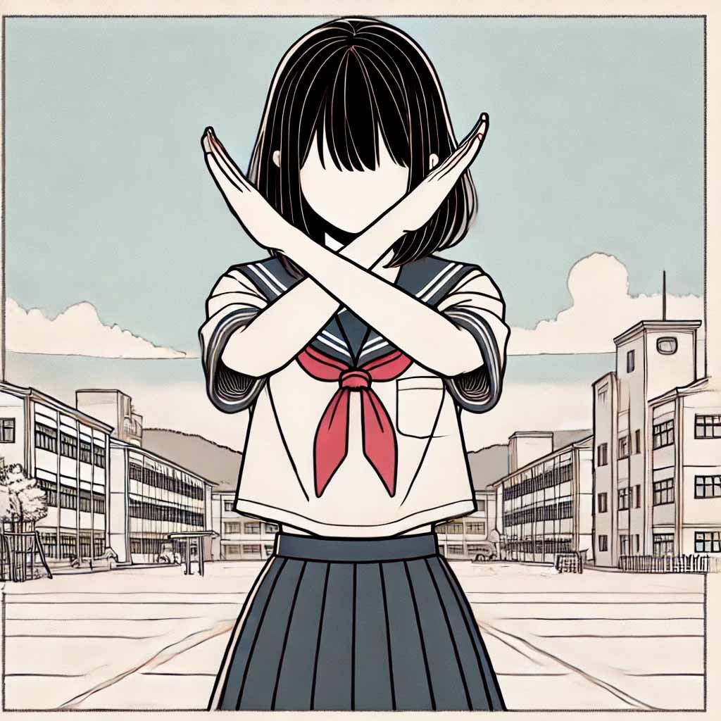 今日は無理と言っている中学生女子