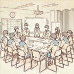 会議をしている生徒会