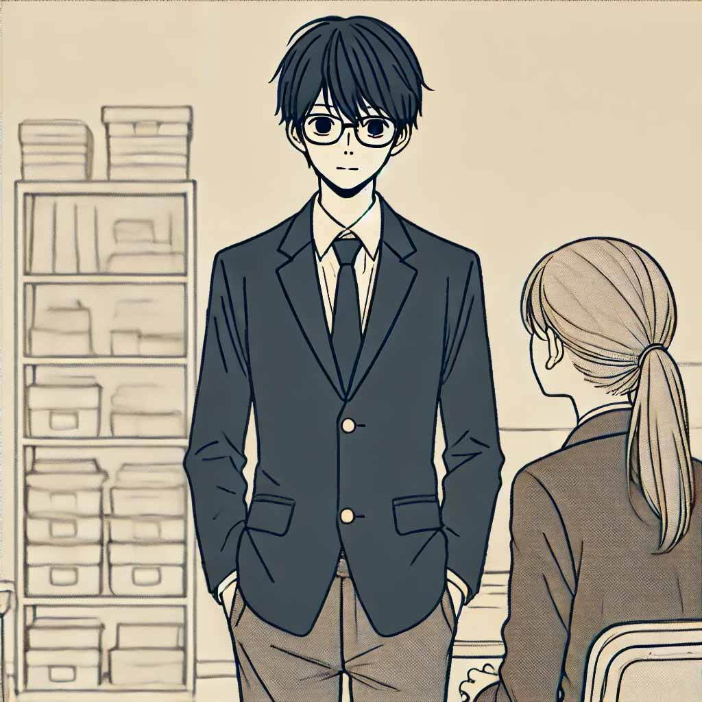 先生と相談中