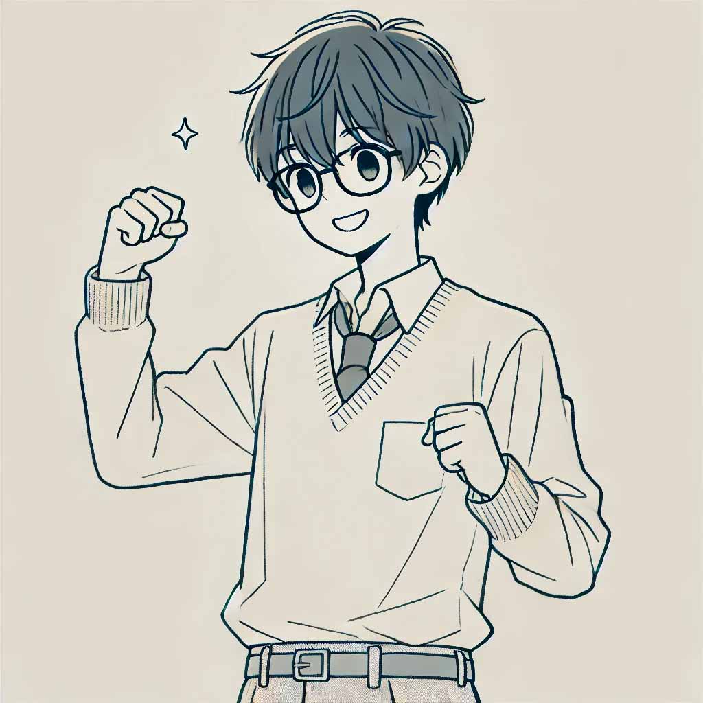 やりがいを感じている中学生男子