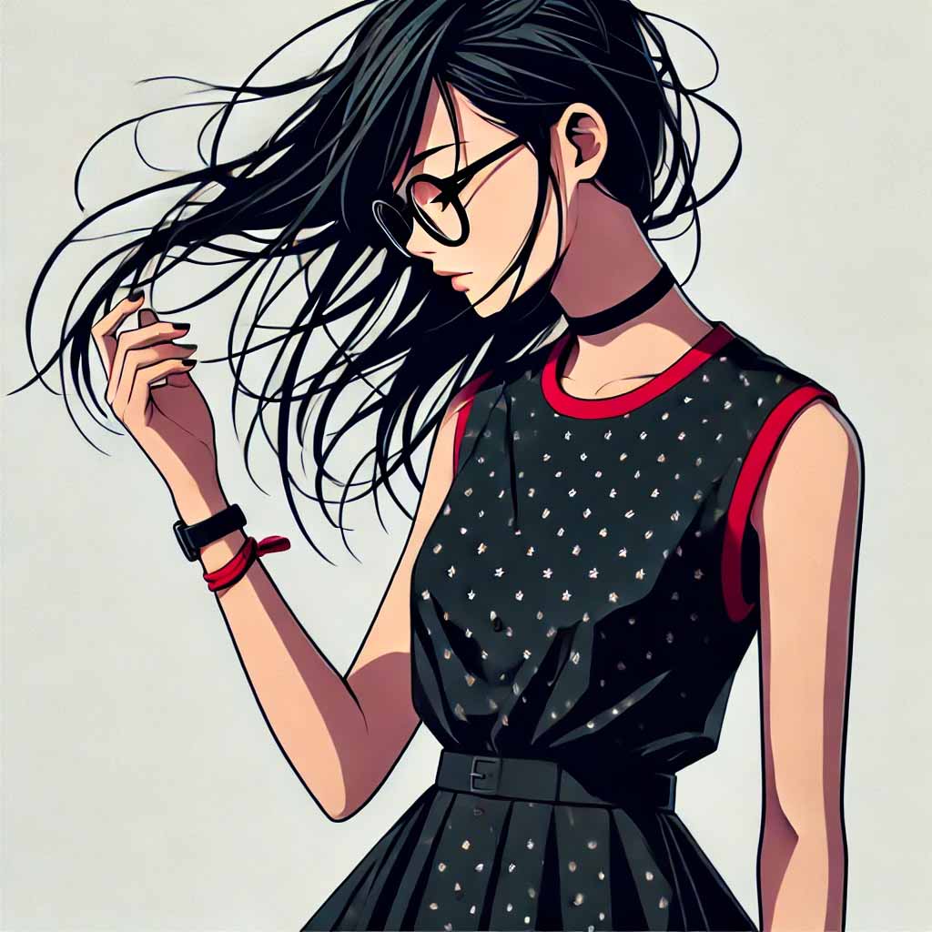 神がなぶられている中学生女子