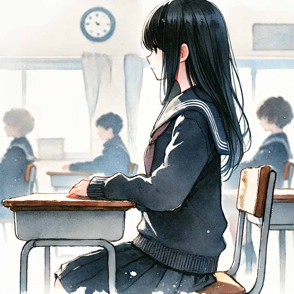 背筋を伸ばしてすわし直す