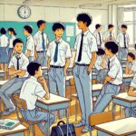 教室の中 中学生たち