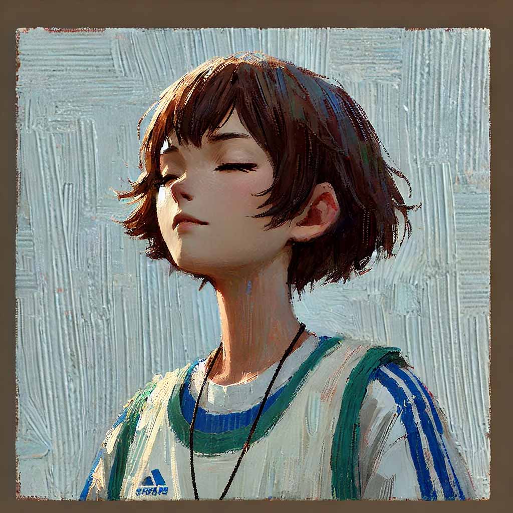 メンタルトレーニング中の中学生女子