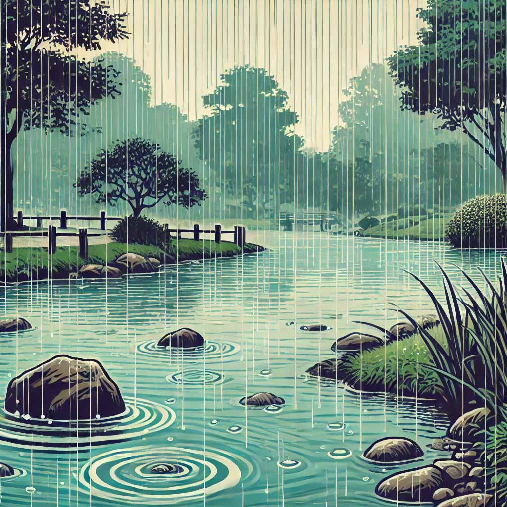 雨の公園