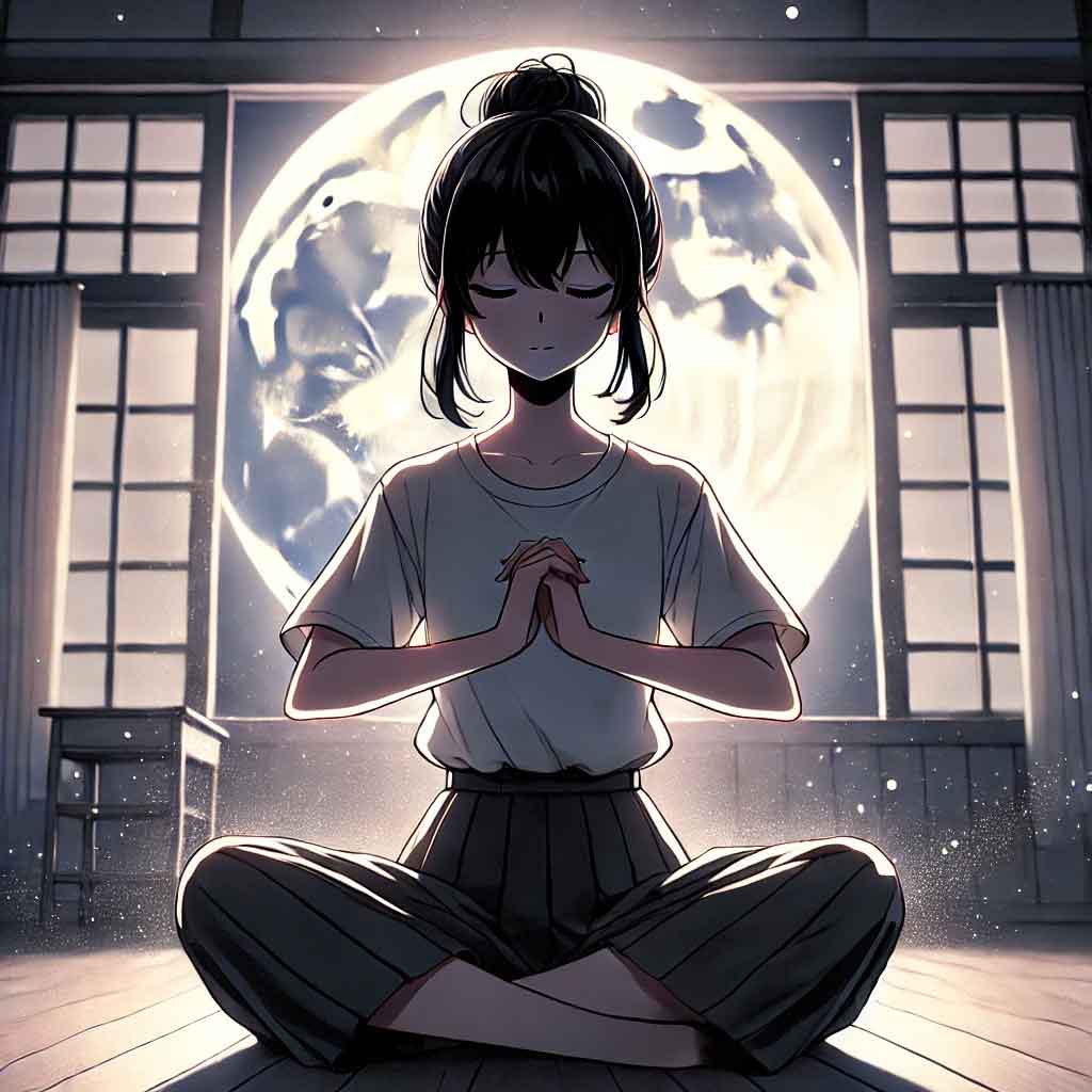 おまじないイメージの中学生女子