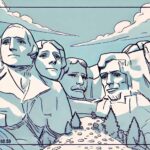 アメリカ合衆国サウスダコタ州にある**「マウント・ラシュモア国立記念碑