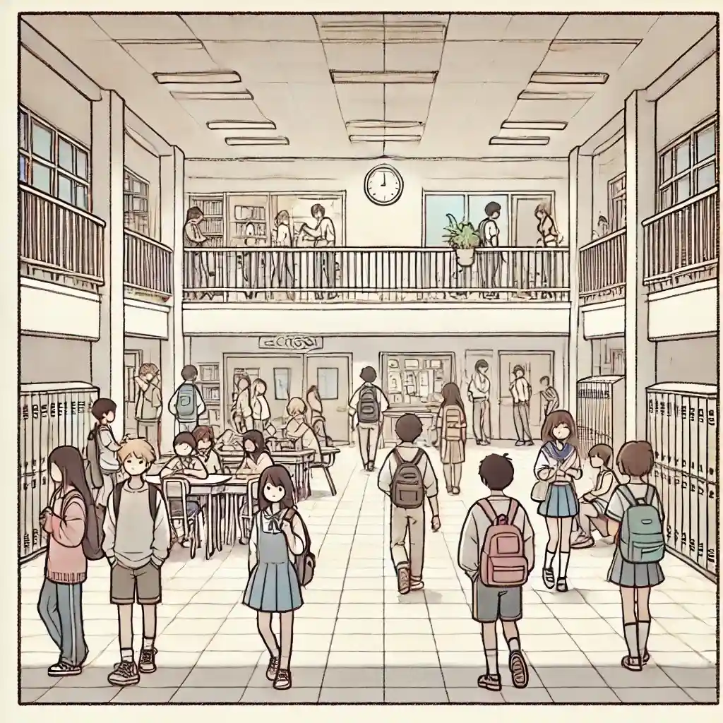 アメリカの学校生活のイメージ