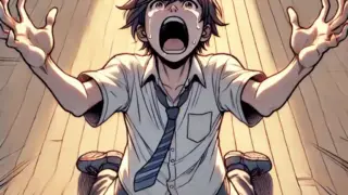 英語がわからず救いを求めている少年