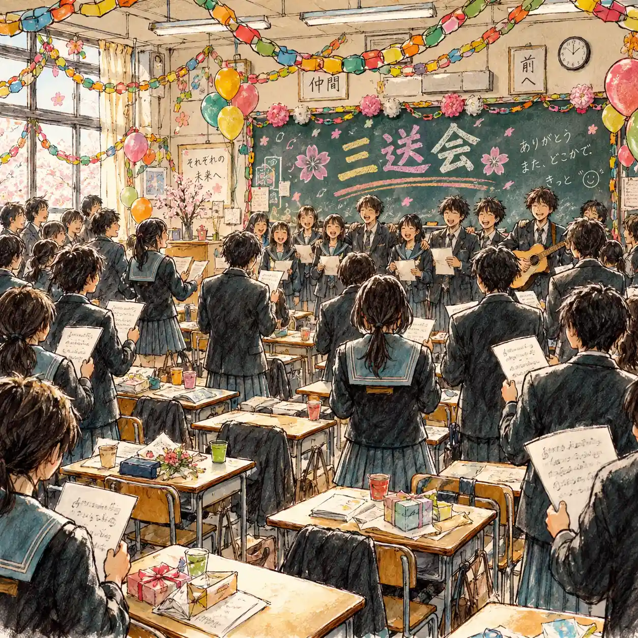 三送会で合唱