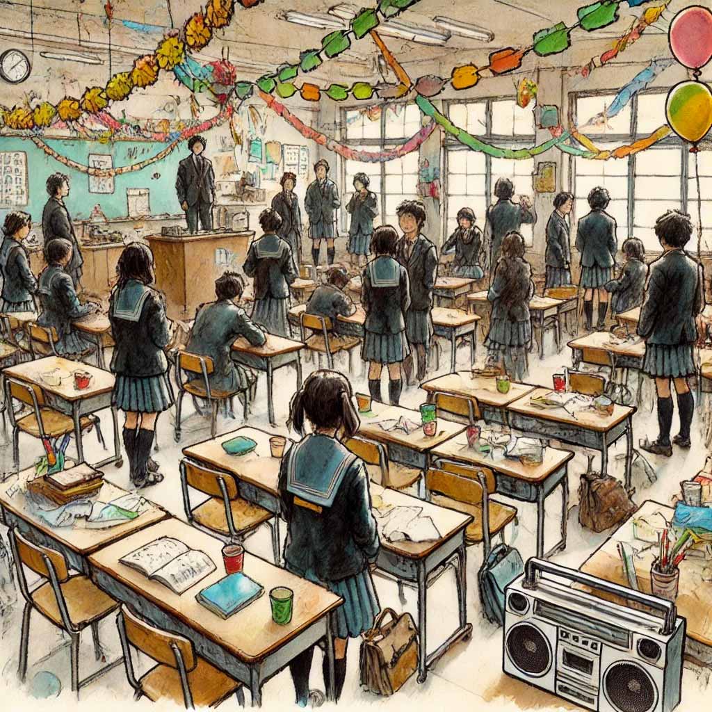 三送会 ラジカセでBGM