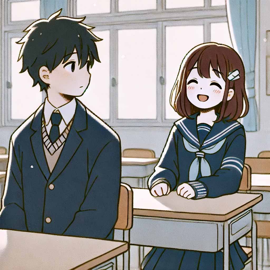 にこやかな女子