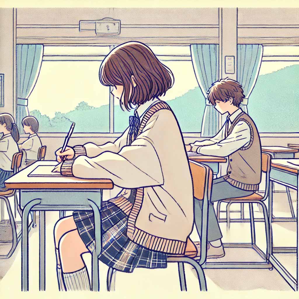 気になる男の子の近くに座る女子