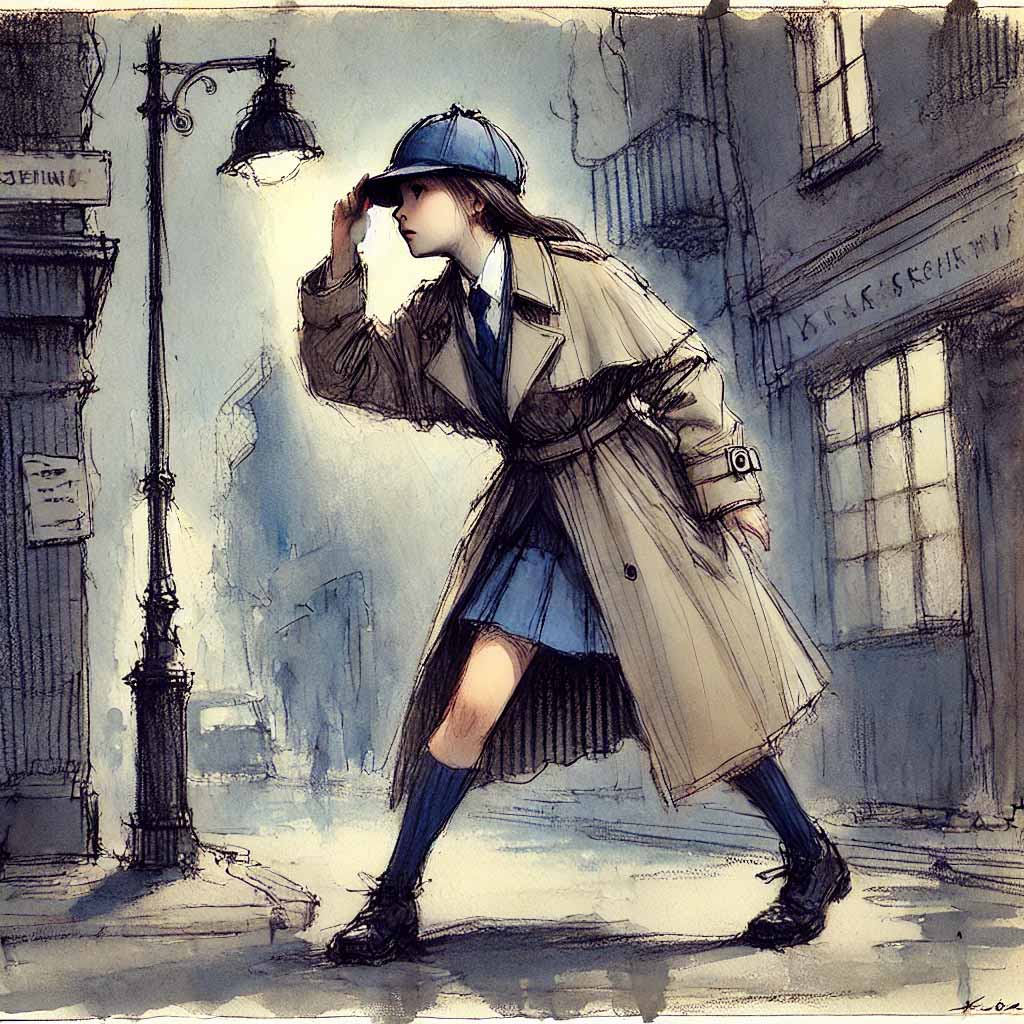 恋した相手の素性を調査している中学生女子