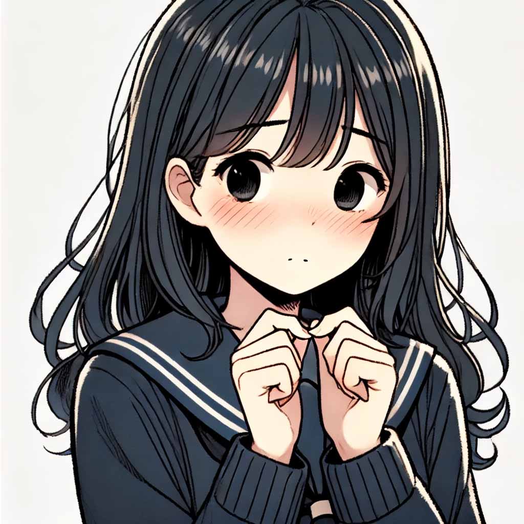 話しかけられない中学生女子