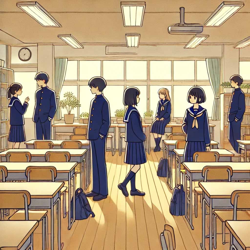 教室の中のクラスメート