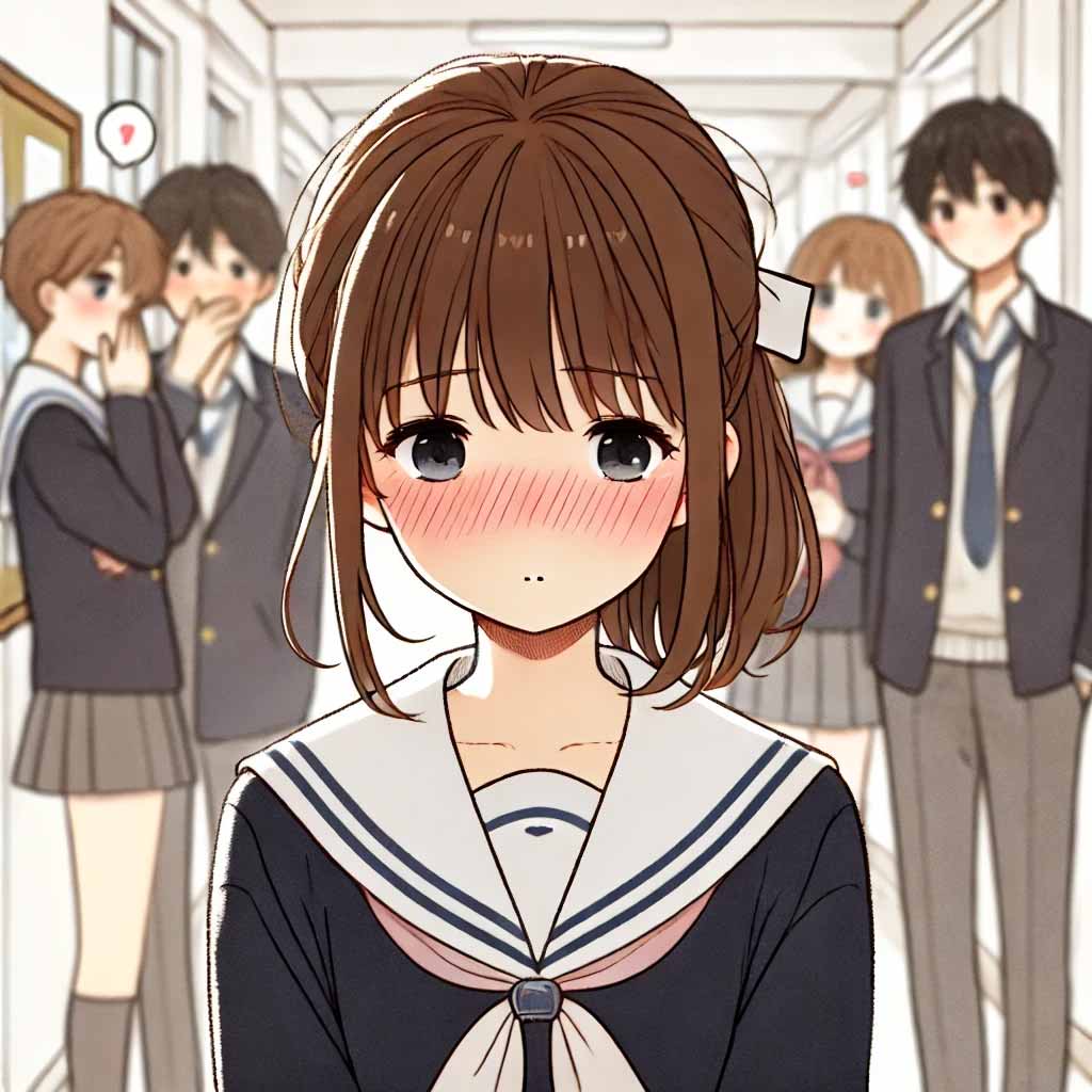 噂されてしまう中学生女子