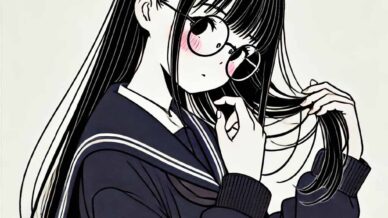 話しかけたいけど照れている中学生女子